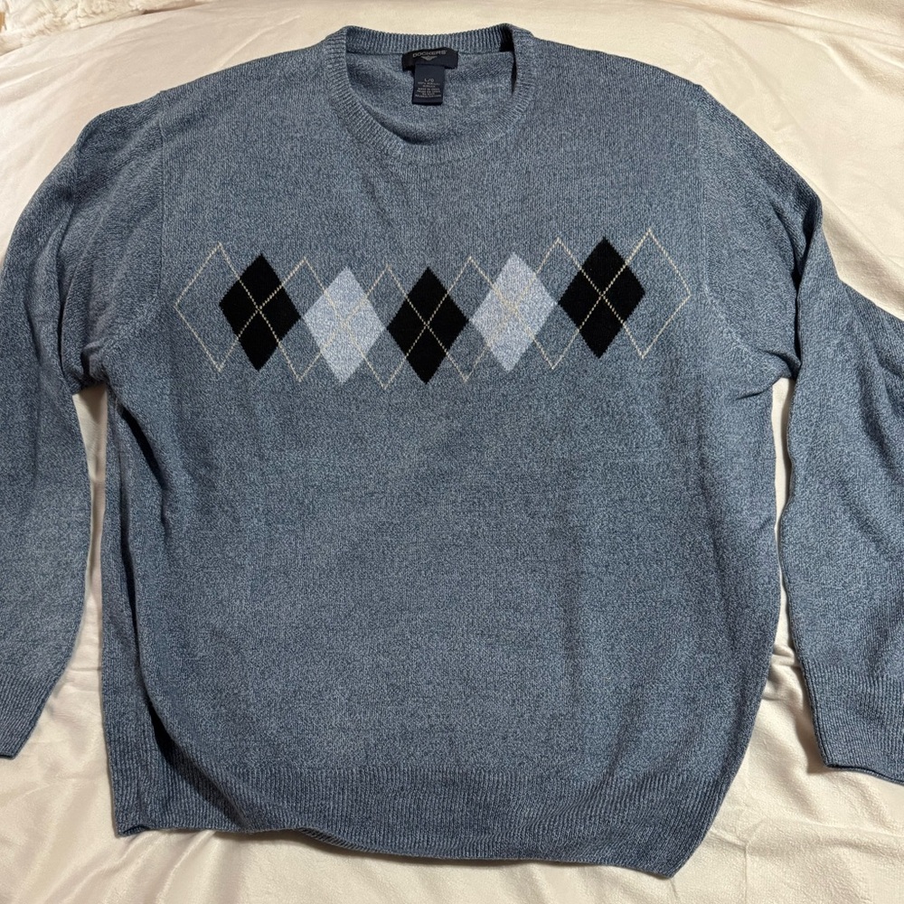 Docker Sweater.  Blue size large